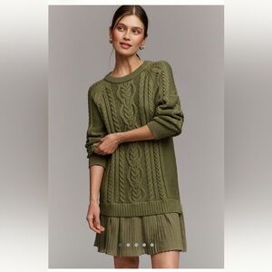 Anthropologie Delphine Sweater Twofer Mini Dress